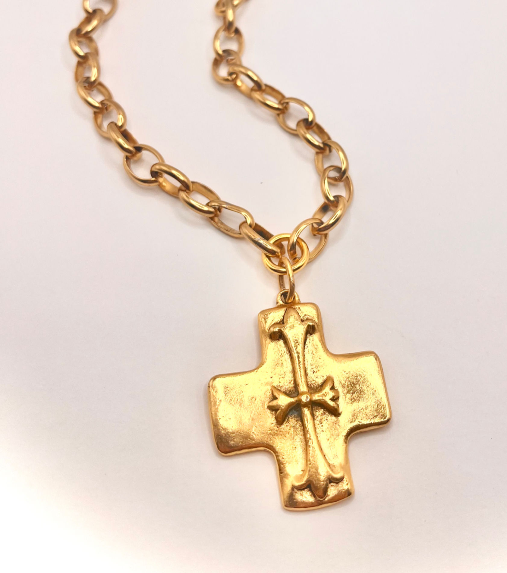 Cross Pendant on Chain Necklace
