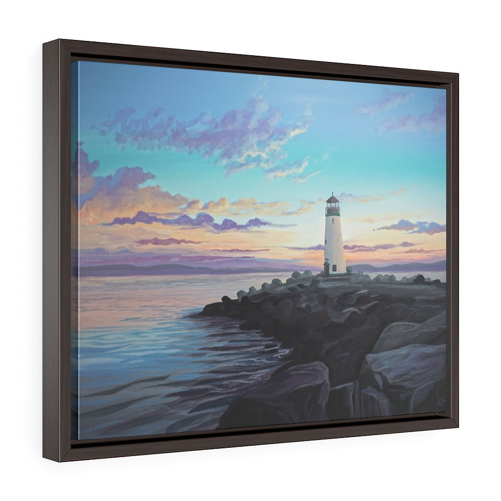 Thumbnail: Walton Lighthouse, Santa Cruz - Framed Premium Gallery Wrap Canvas