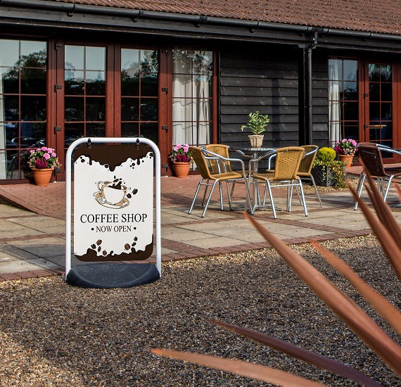 Thumbnail: 1 Swinger 2 Sign 500mm x 750mm aluminium panel for vinyl or printed graphics