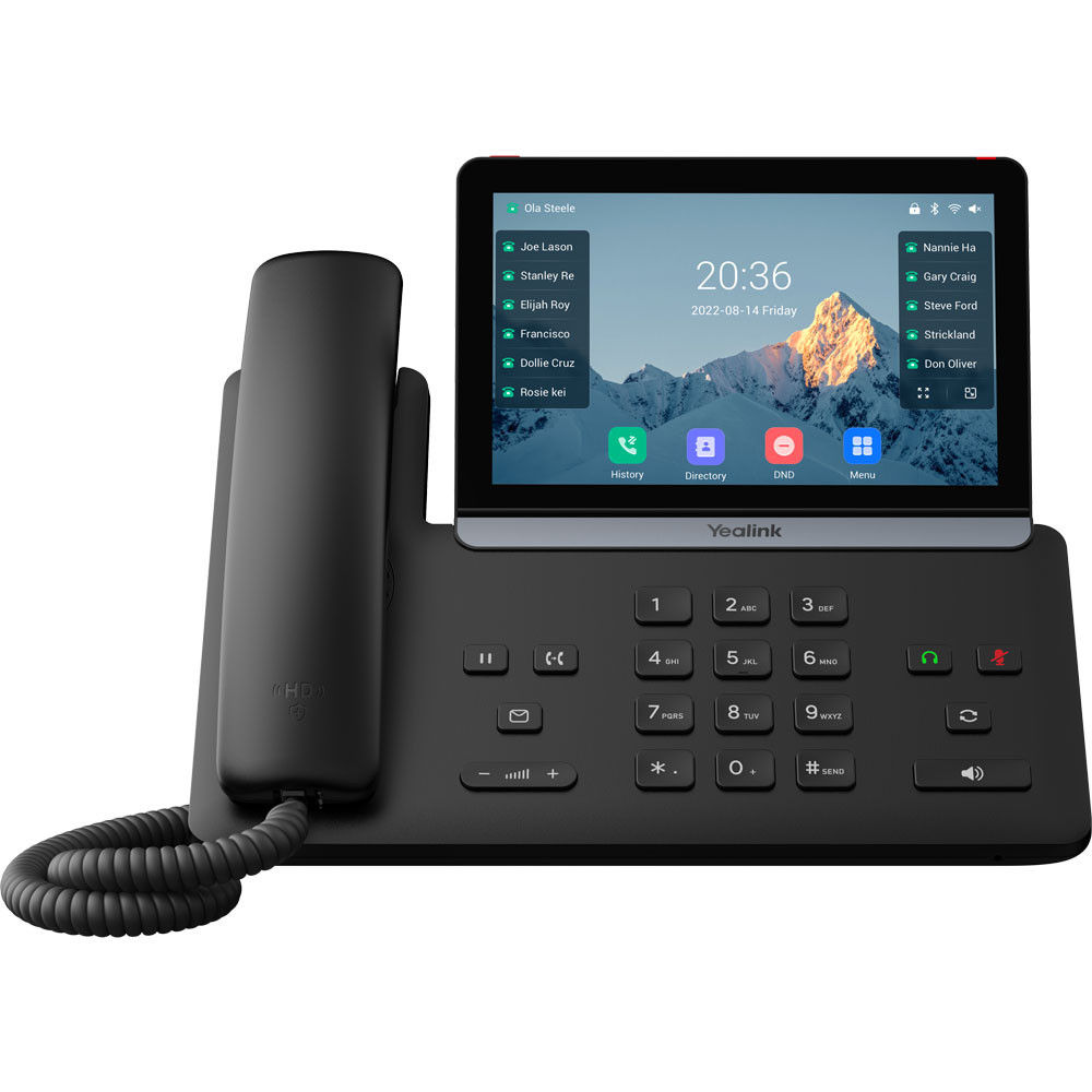 Yealink SIPT87W Prime business IP VoIP phone with touchscreen and Wi-Fi support