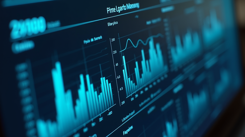 Close-up view of a digital dashboard showing pricing analytics