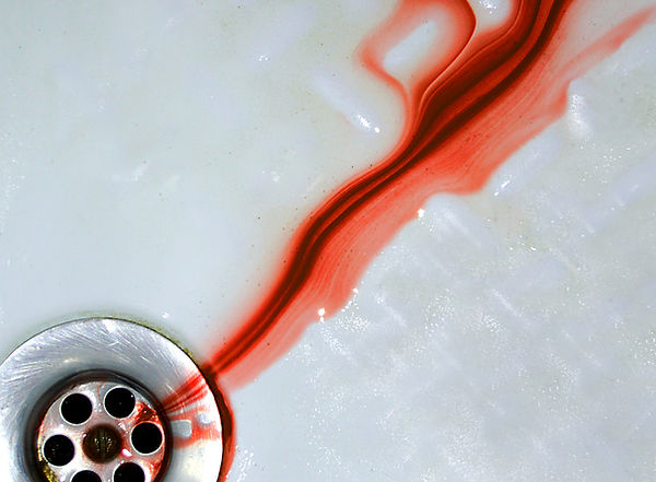 blood down the drain