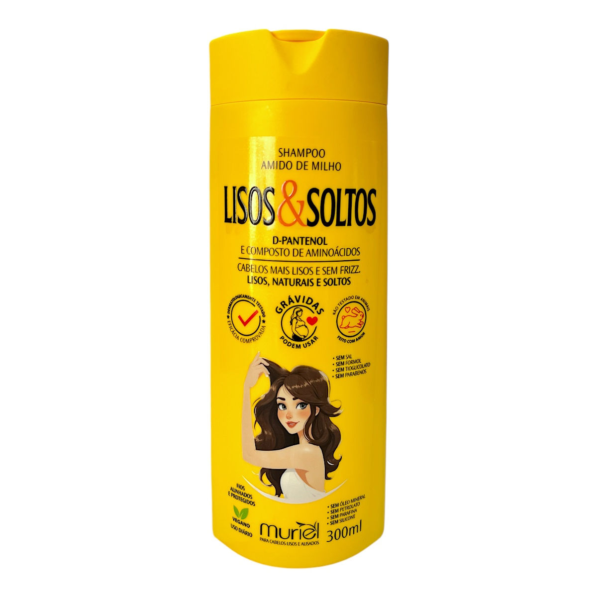 SHAMPOO LISOS & SOLTOS AMIDO DE MILHO MURIEL 300ML