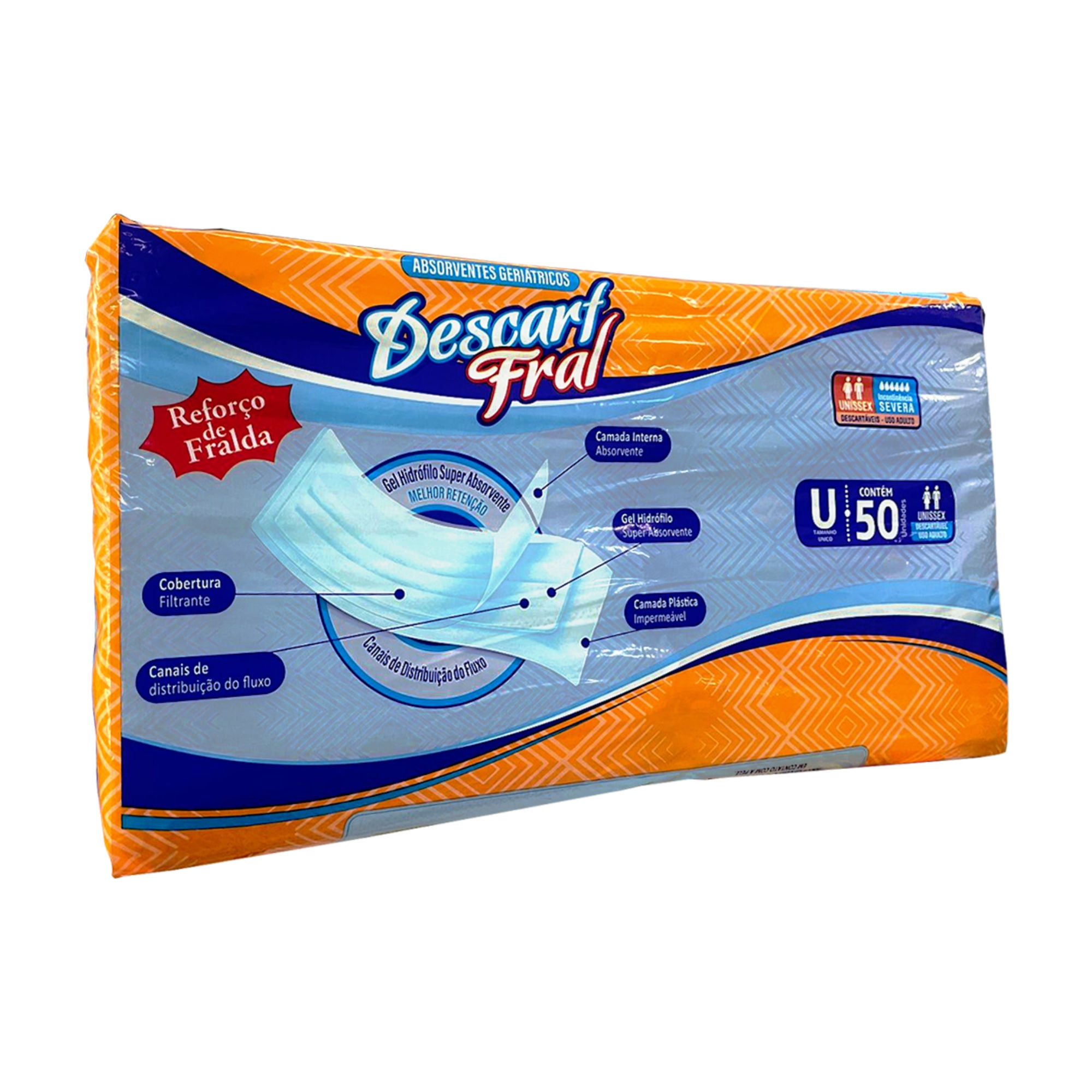 DESCART FRAL REFORÇO DE FRALDA C/ 50 UNID.