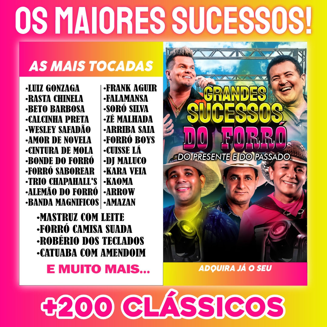 PENDRIVE GRAVADO FORRÓ +200 MUSICAS