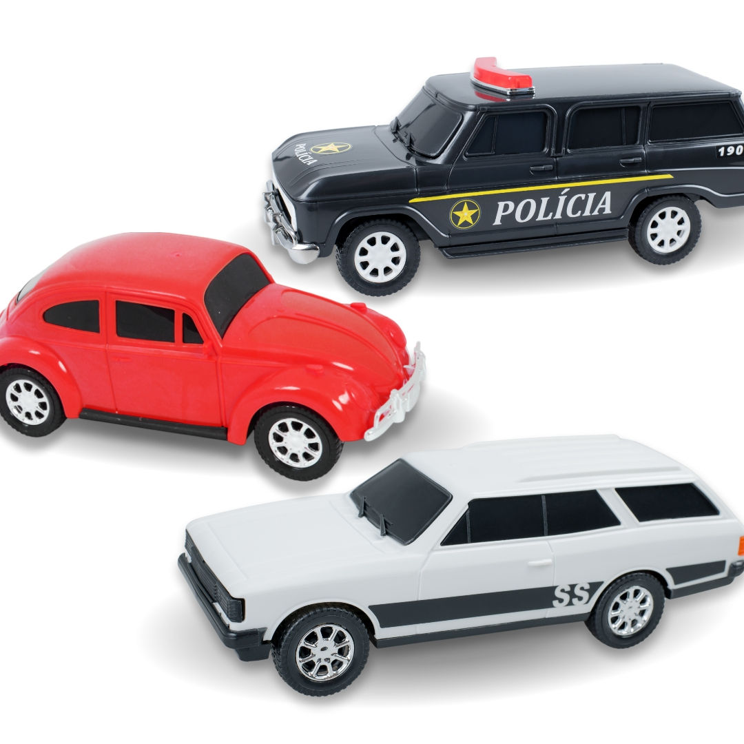 KIT C/3 CARRINHOS CLASSICOS 2 / VERANEIO / CARAVAN / FUSCA