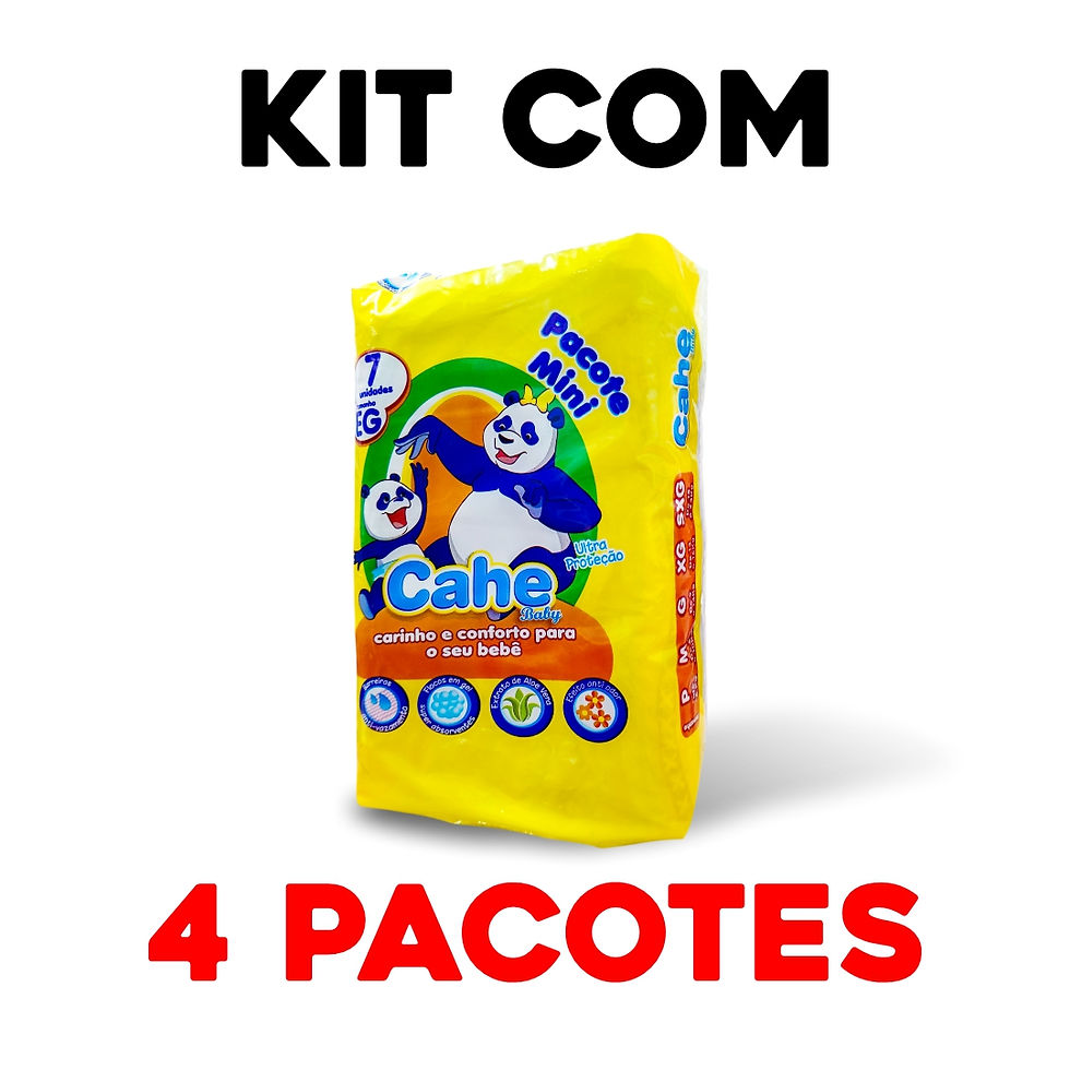Miniatura: KIT C/4 FRALDAS INFANTIL MINI CAHE BABY