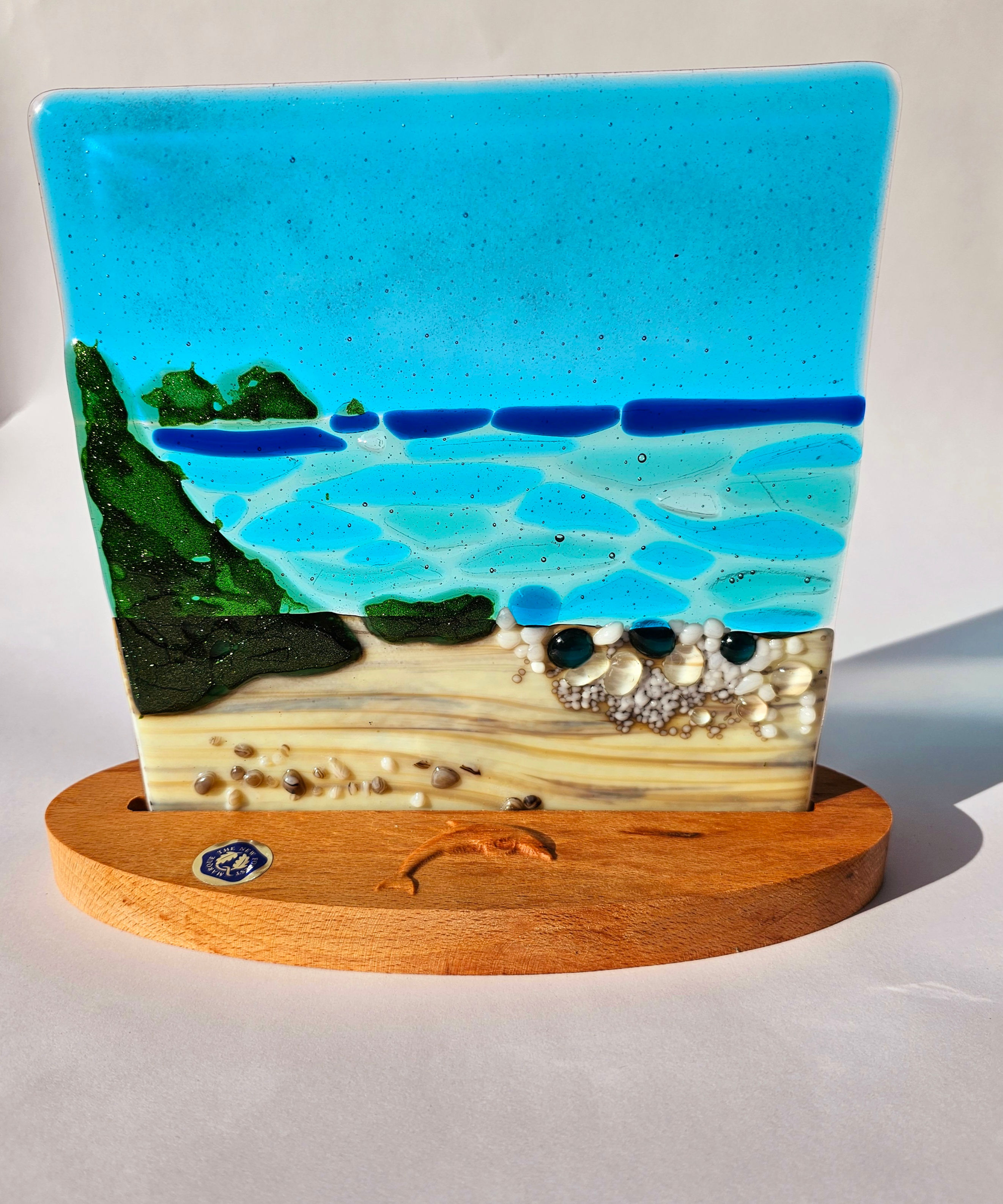 Porthcurno on wood stand