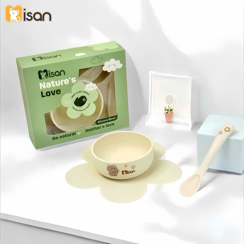 Hình thu nhỏ: Bát Ăn Dặm Silicon Kèm Thìa Misan Nature's Love Dung Tích 300ml