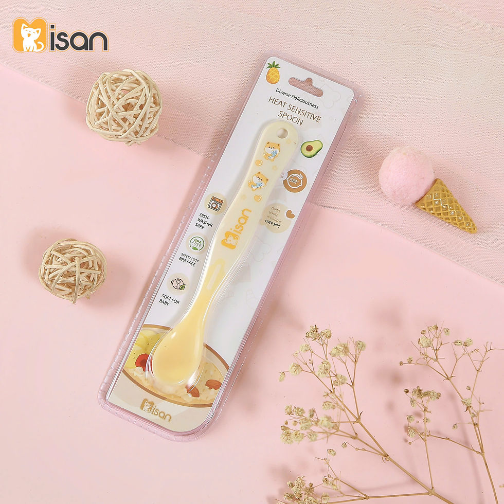 Hình thu nhỏ: Thìa Báo Nóng Cho Bé Ăn Dặm Misan Có Cảm Biến Nhiệt Đổi Màu Khi Nóng