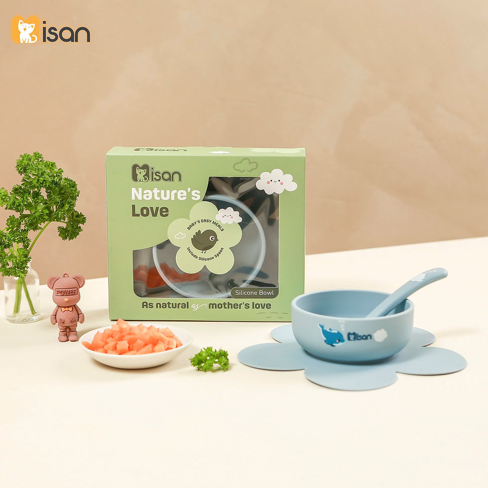Hình thu nhỏ: Bát Ăn Dặm Silicon Kèm Thìa Misan Nature's Love Dung Tích 300ml