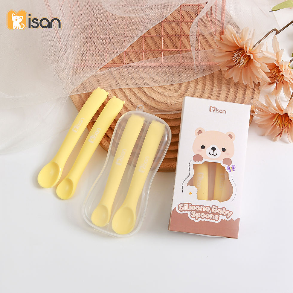 Hình thu nhỏ: Set Thìa Ăn Dặm Silicone Misan 2 Giai Đoạn Từ 0 Tới 7 Tháng Và Trên 7 Tháng