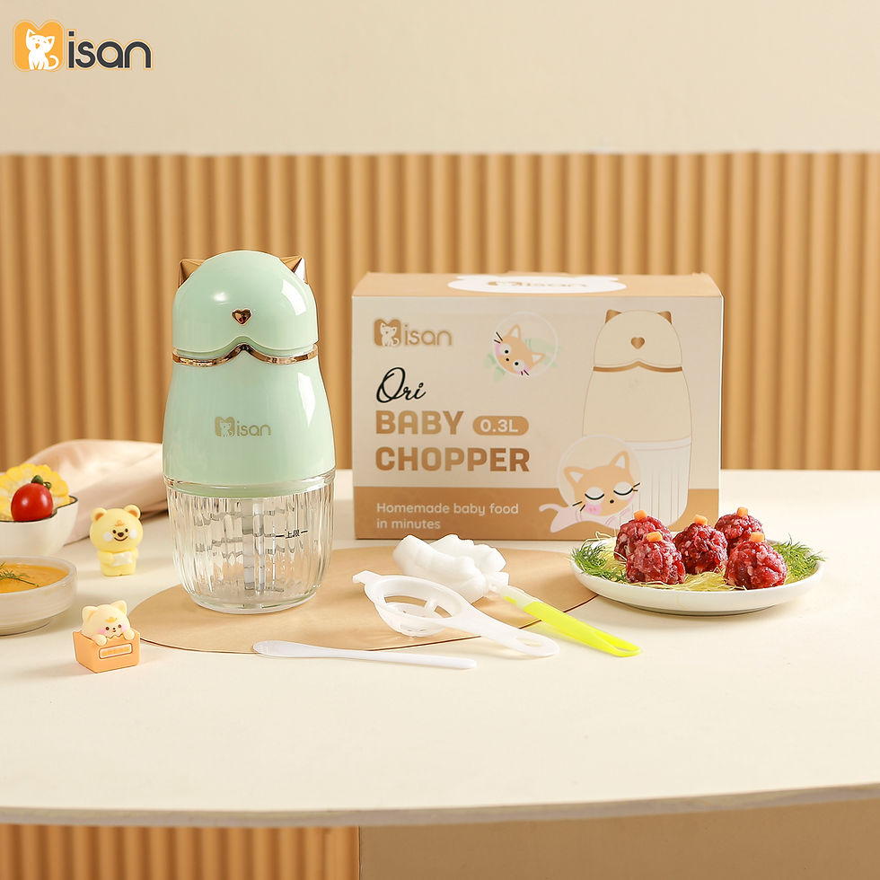 Hình thu nhỏ: Máy Xay Ăn Dặm Cho Bé 8 Lưỡi Misan Dung Tích 300ml Hình Mèo Ngộ Nghĩnh