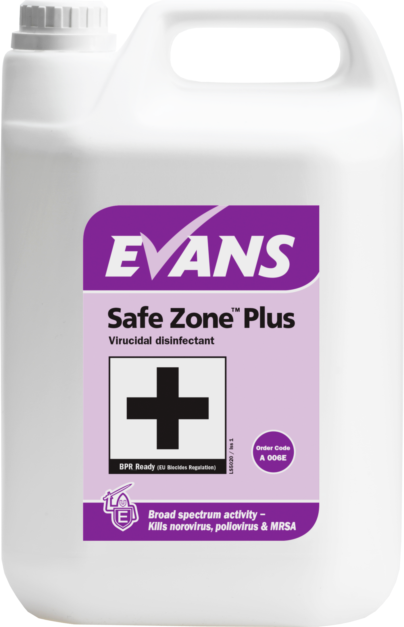 Safe zone PLUS virucidal disinfectant 5 litre