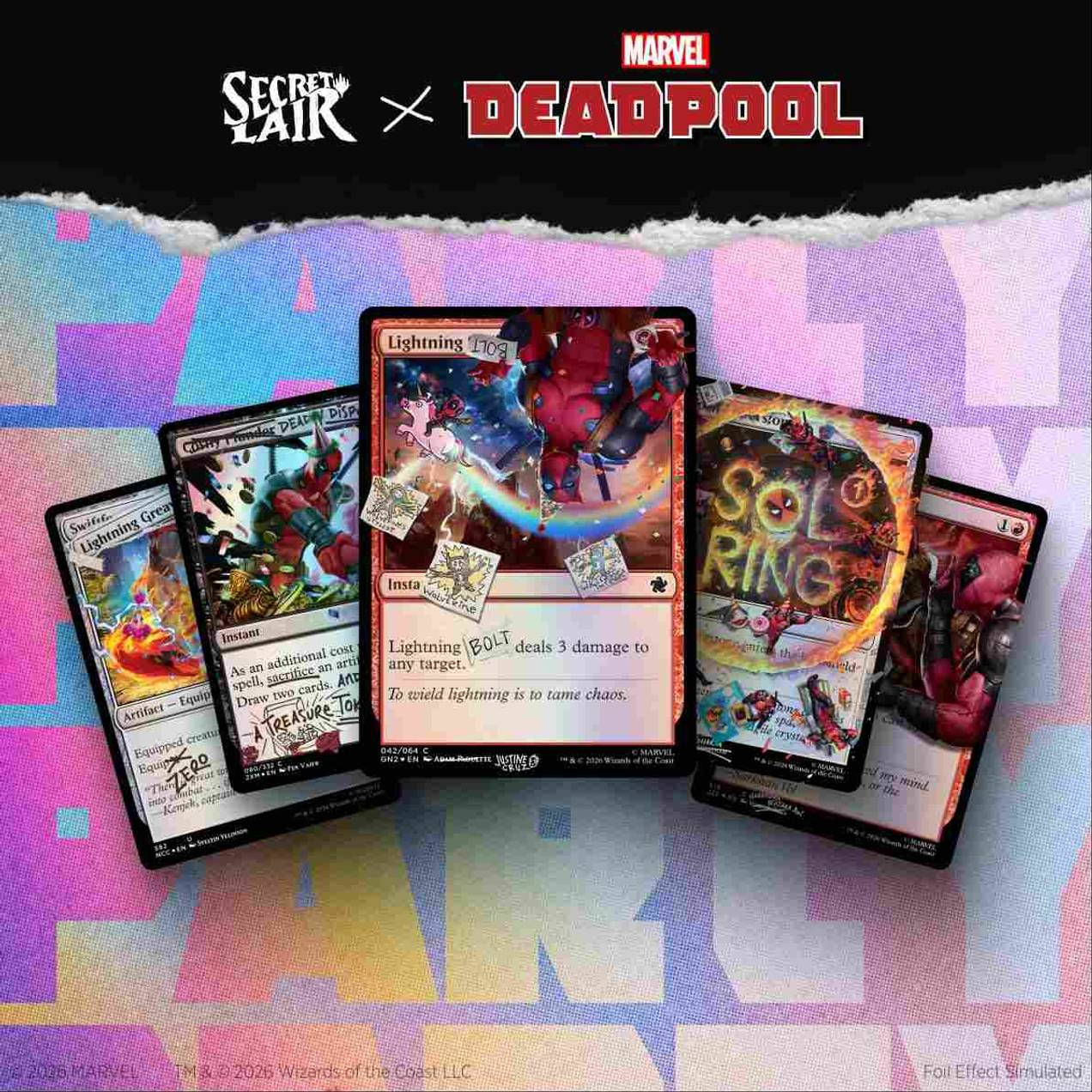 MTG Secret Lair Deadpool I Fixed It Pool Party Foil Magic the Gathering Sealed
