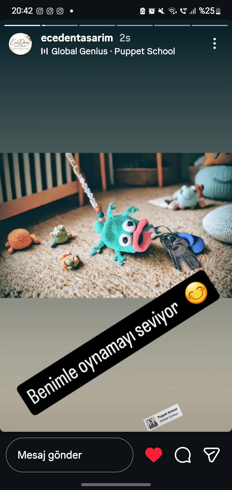 Küçük resim: Anahtar Yutan Şaşkın Kurbağa  keychain,keyholder,amigurumi  handmade key holder 