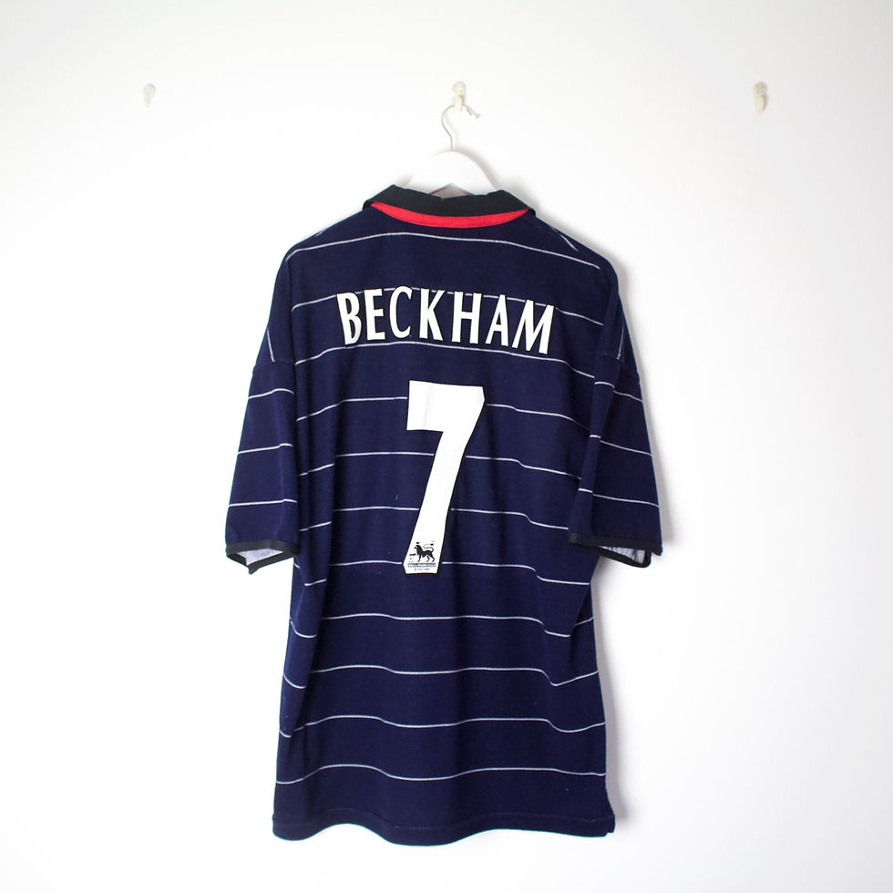 Original Vintage Manchester United 1999/2000 Away Football Shirt #7 Beckham
