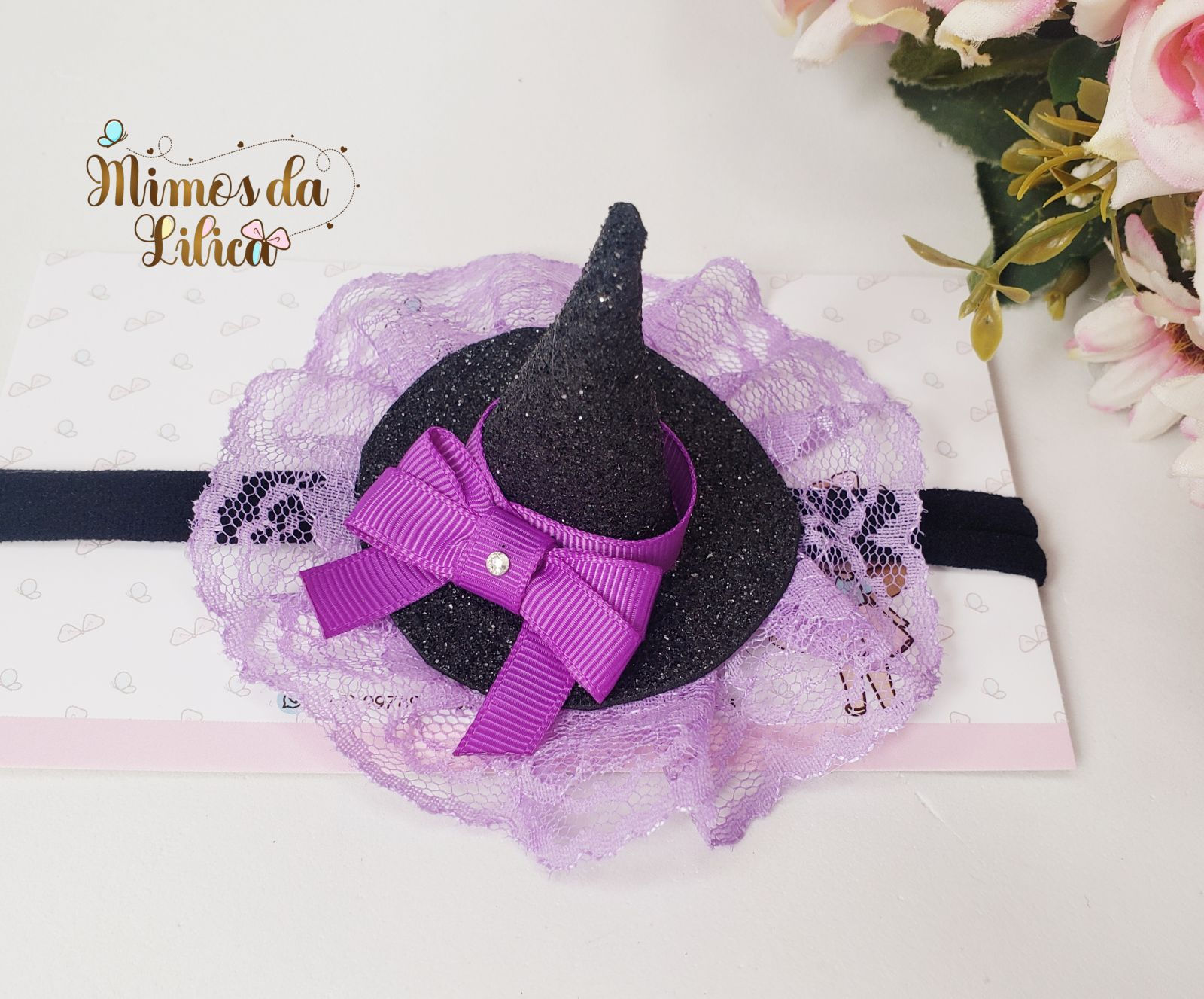 Chapéu de Bruxa na Faixinha Slim - Halloween