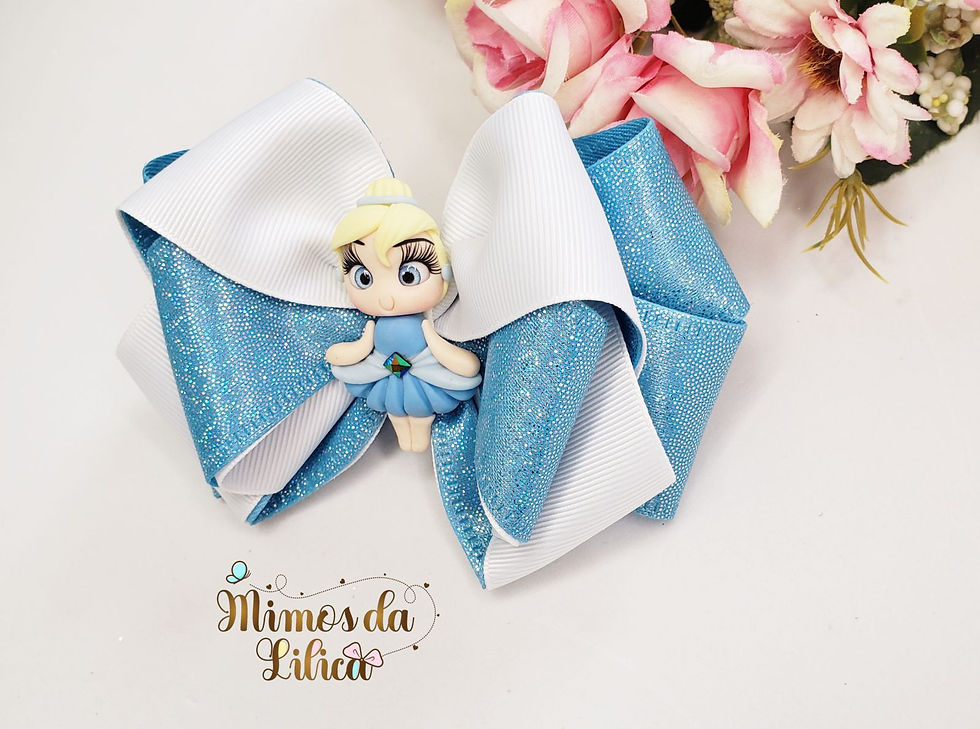 Miniatura: Laço Infantil de Princesa Inspiração Cinderela