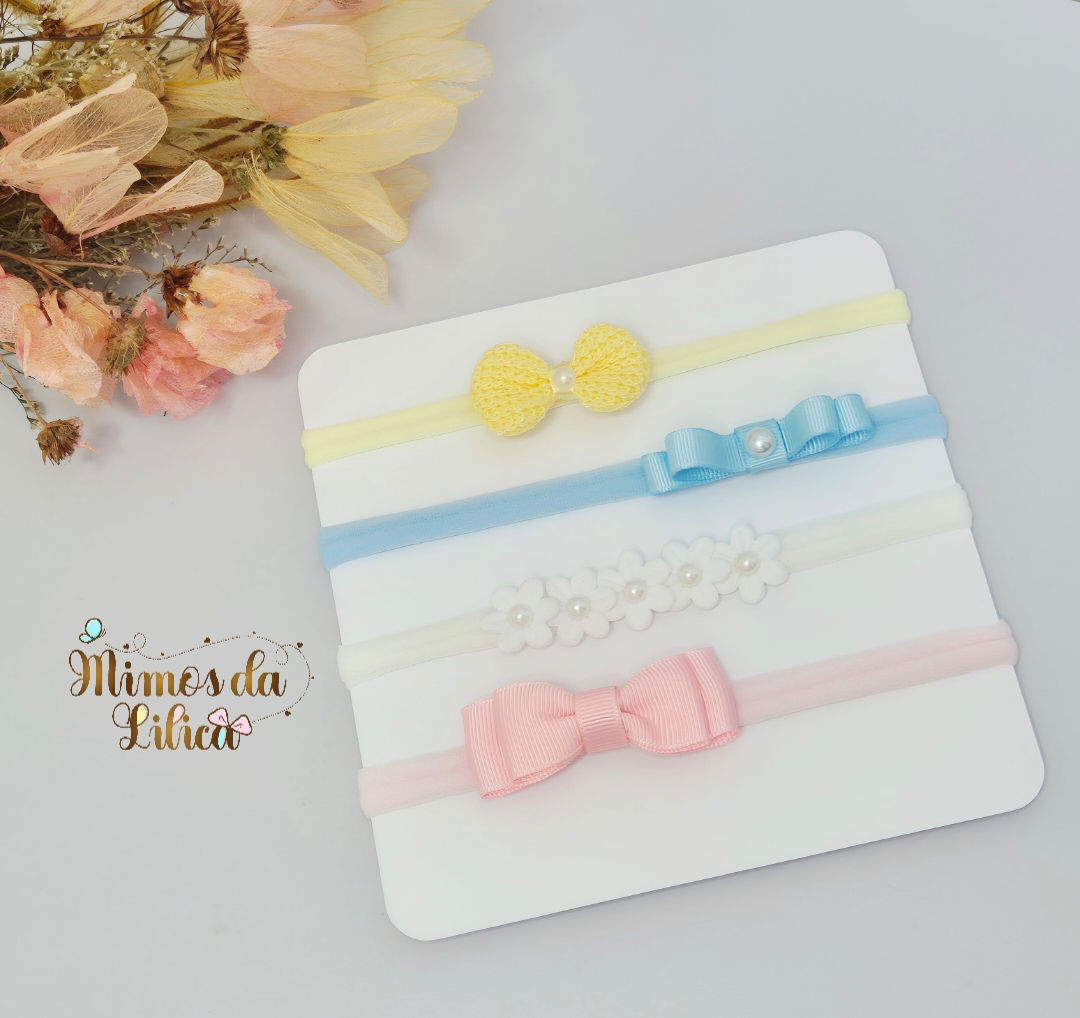 Kit Maternidade Meus Primeiros Laços na Faixinha Melanie