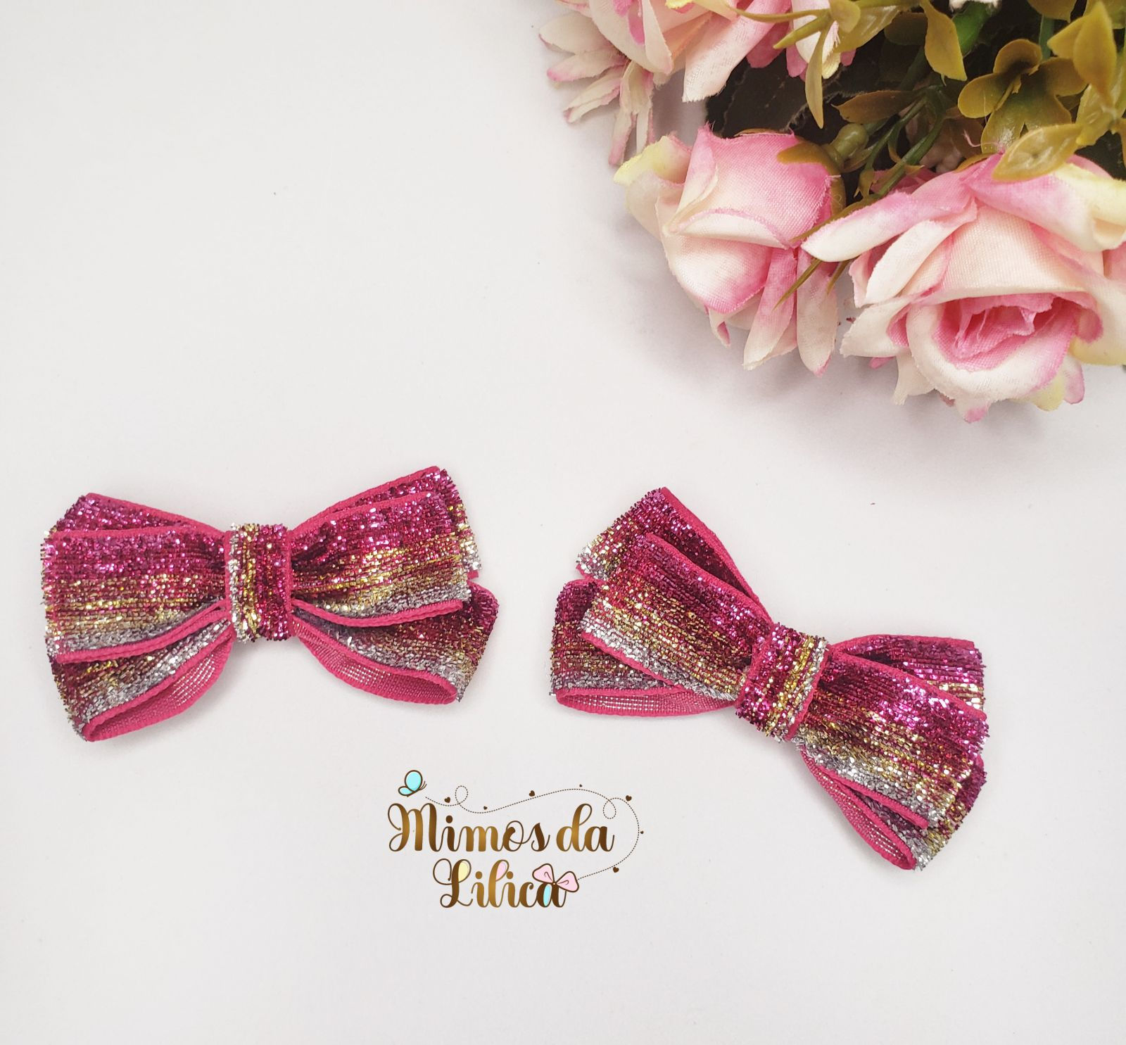Parzinho de Laço Infantil de Festa em Lurex