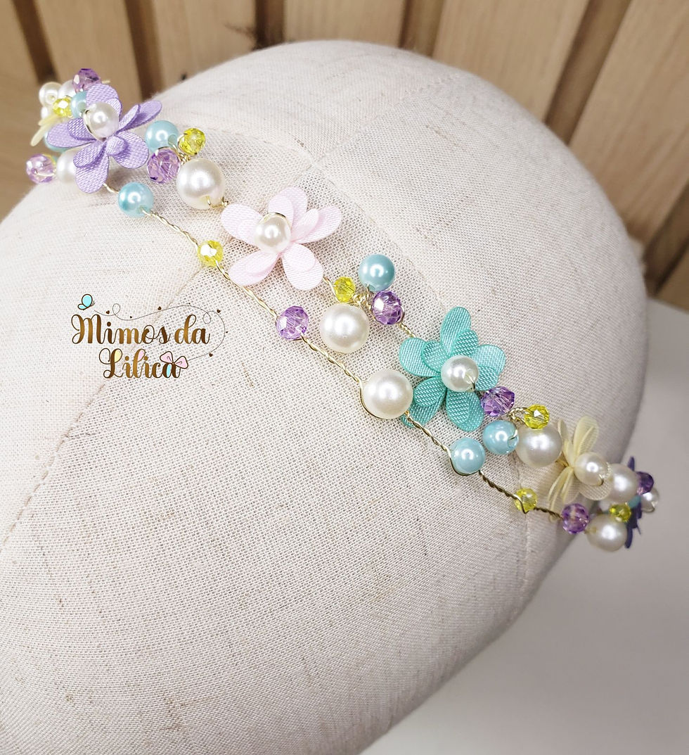 Headband Luxo Jardim Encantado em Aramado