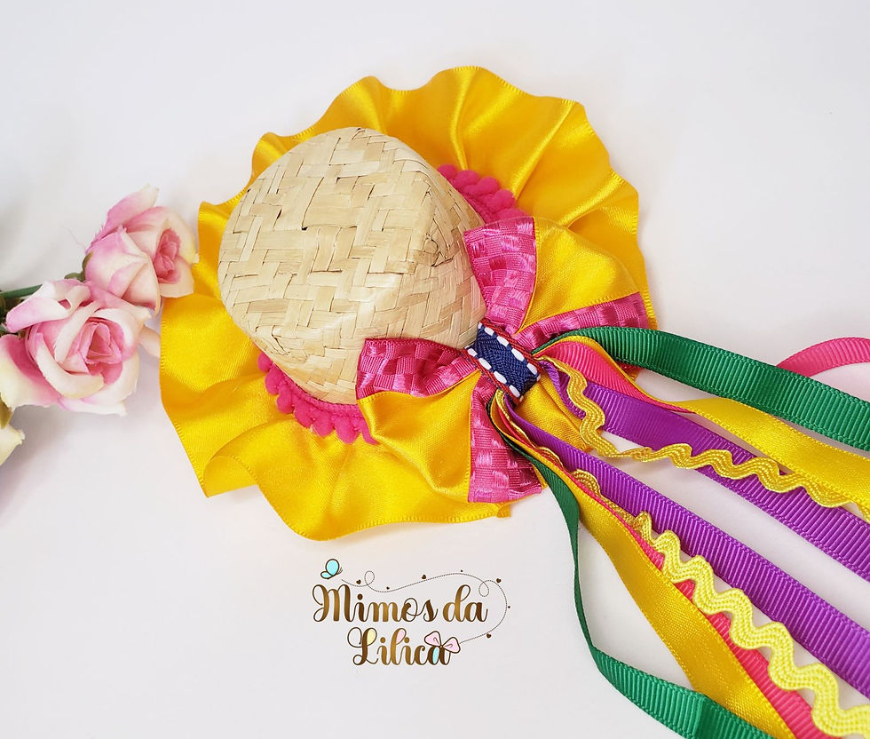 Miniatura: Chapéu Junino Colorido na Presilha