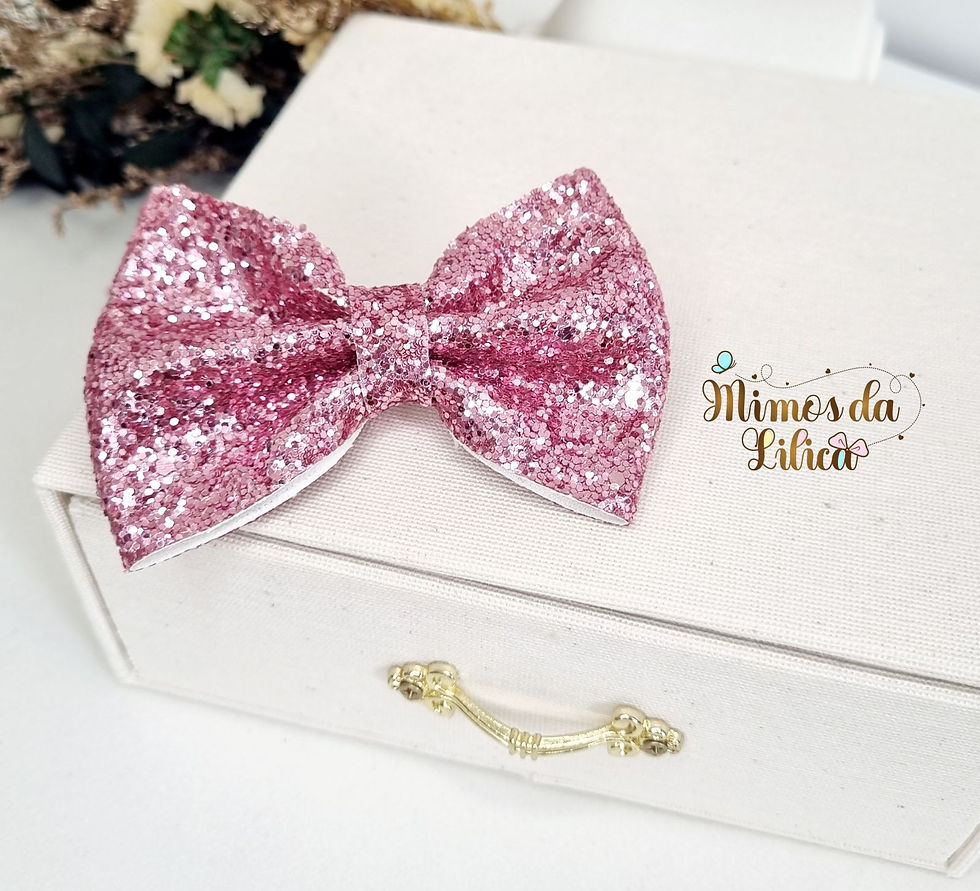 Miniatura: Laço Brilho Rosa