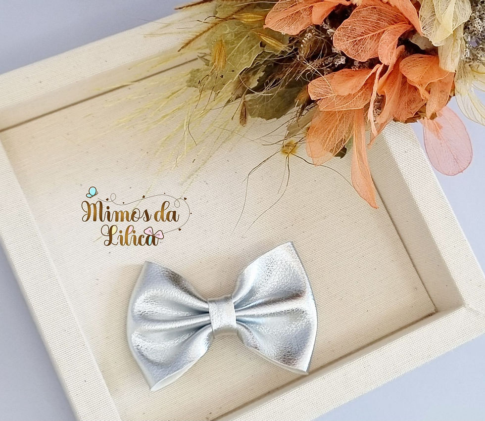 Miniatura: Laço Infantil de Festa Prata M