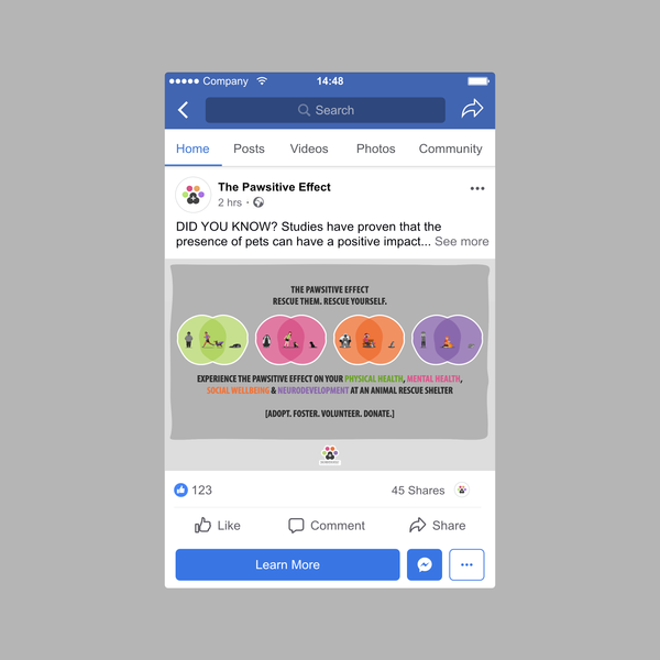 The Pawsitive Effect Social Media Campaign [Facebook Post]