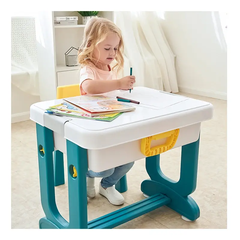 Blocks Table Multifunctional Kids Child Desk Set,Plastic