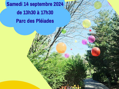 C'est Festi'VAL, le samedi 14 septembre de 13h30 à 17h30, parc des pléiades !
