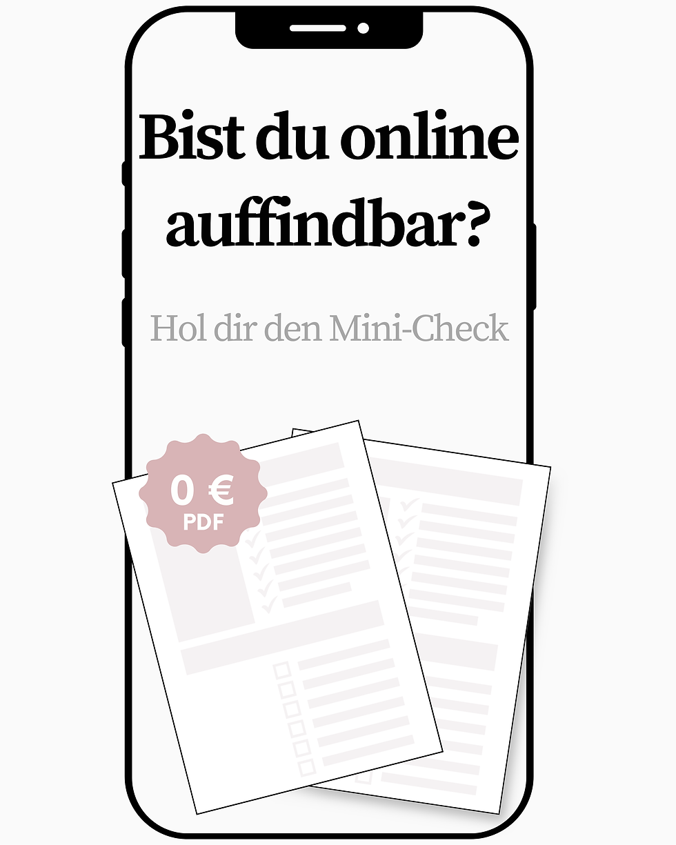 Smartphone: "Bist du online auffindbar? Hol dir den Mini-Check 0€ PDF"
