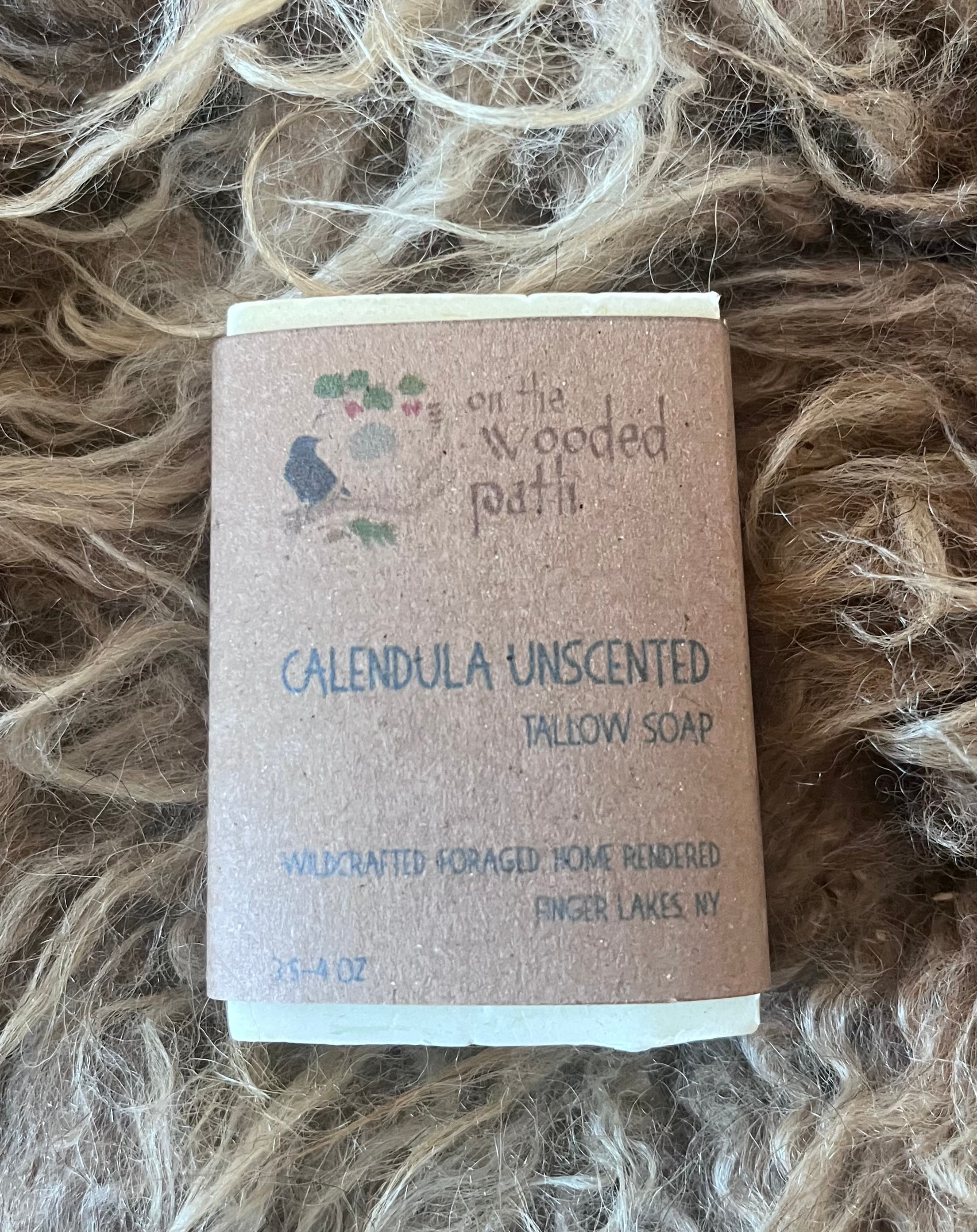 Calendula Unscented - Homemade Herbal Tallow Soap