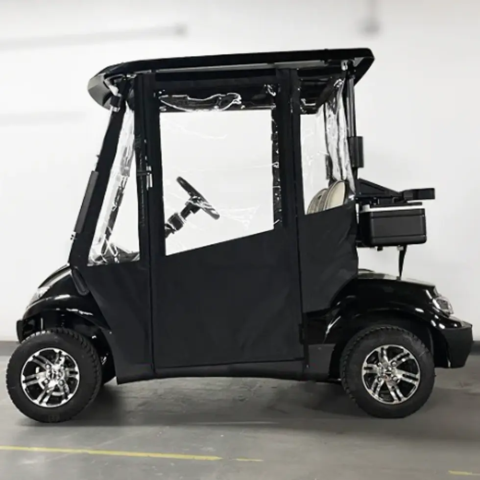 Advanced EV/EV1 (Sunbrella) 2-Passenger Hinged Door Enclosure-Linen