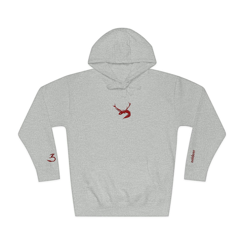 Thumbnail: 3Six "eeldeer" Unisex Fleece Hoodie 'Embroidery'