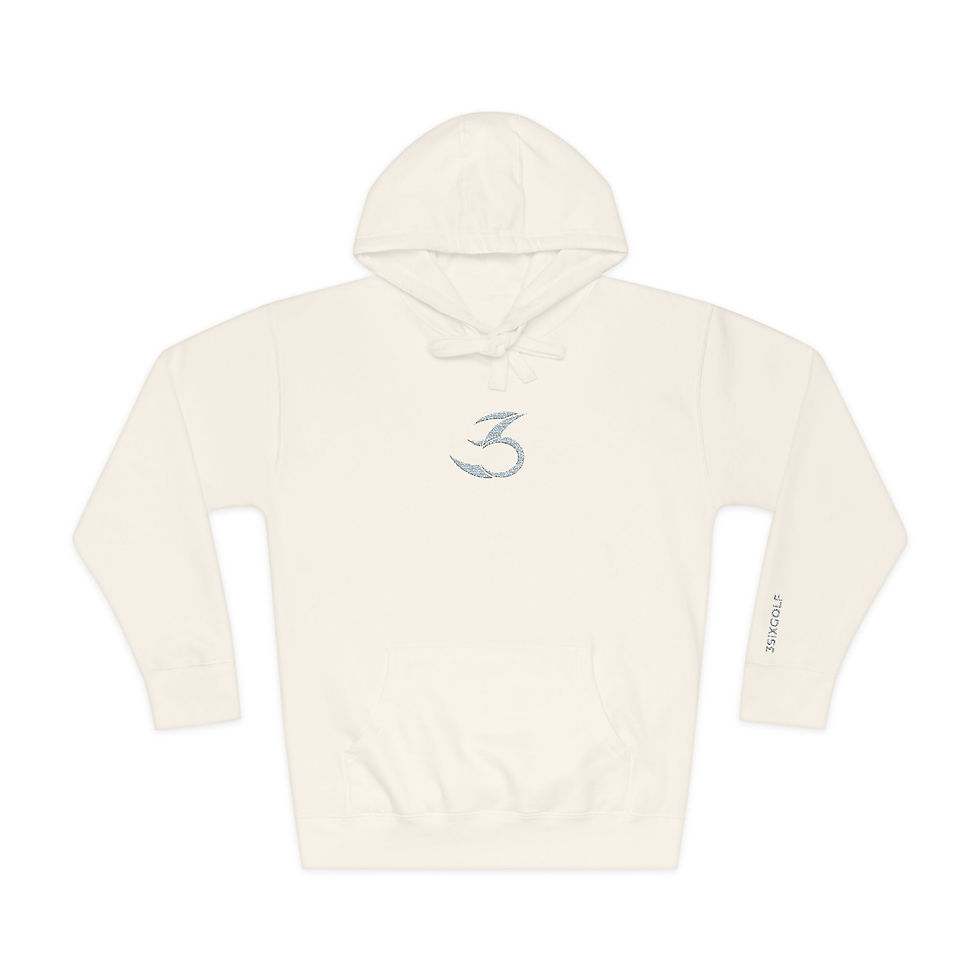 Thumbnail: 3Six Premium Unisex Fleece Hoodie 'Embroidery'