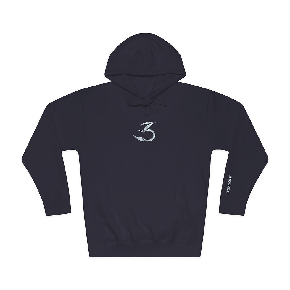 Thumbnail: 3Six Premium Unisex Fleece Hoodie 'Embroidery'