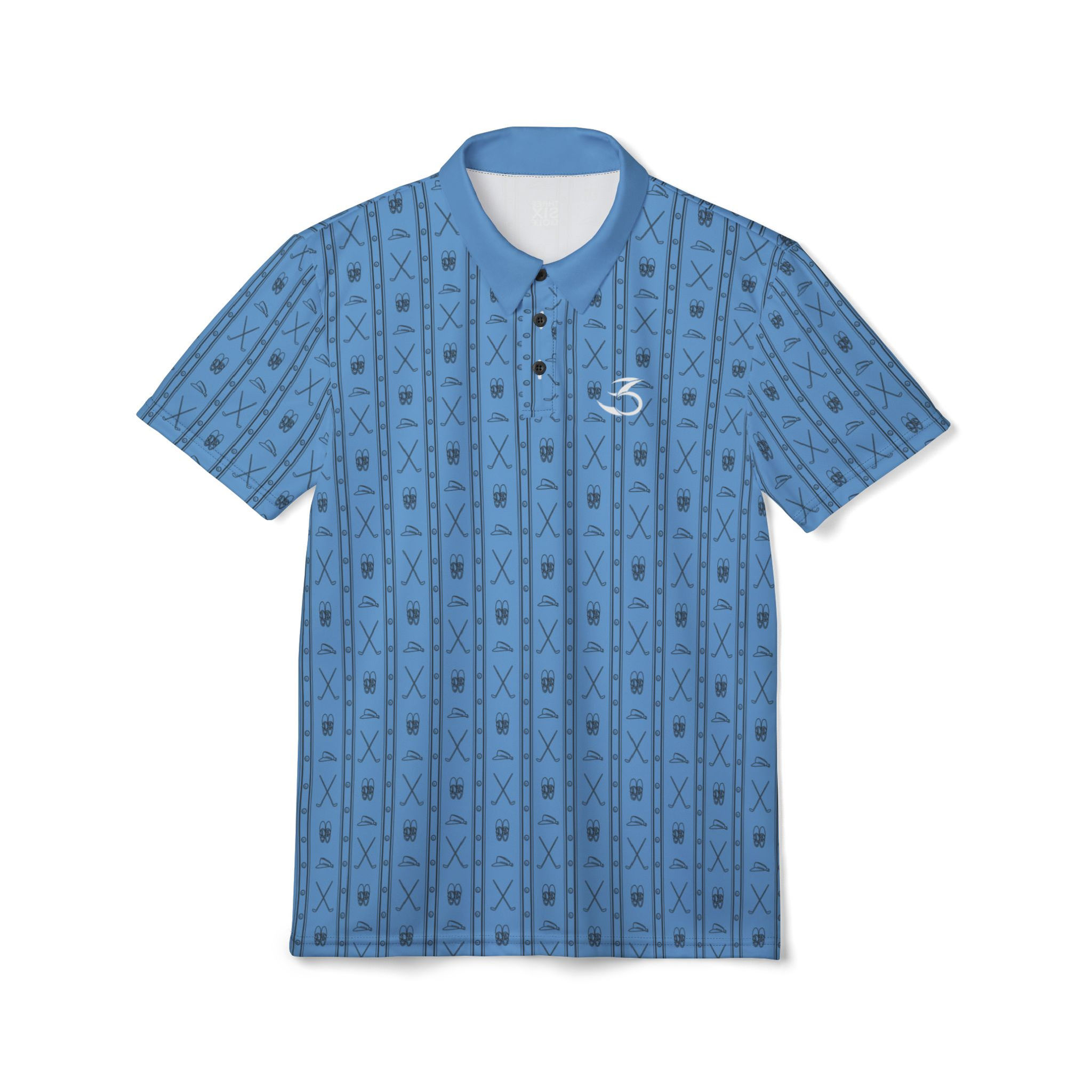 3Six "Retro Pattern" Premium Golf Polo