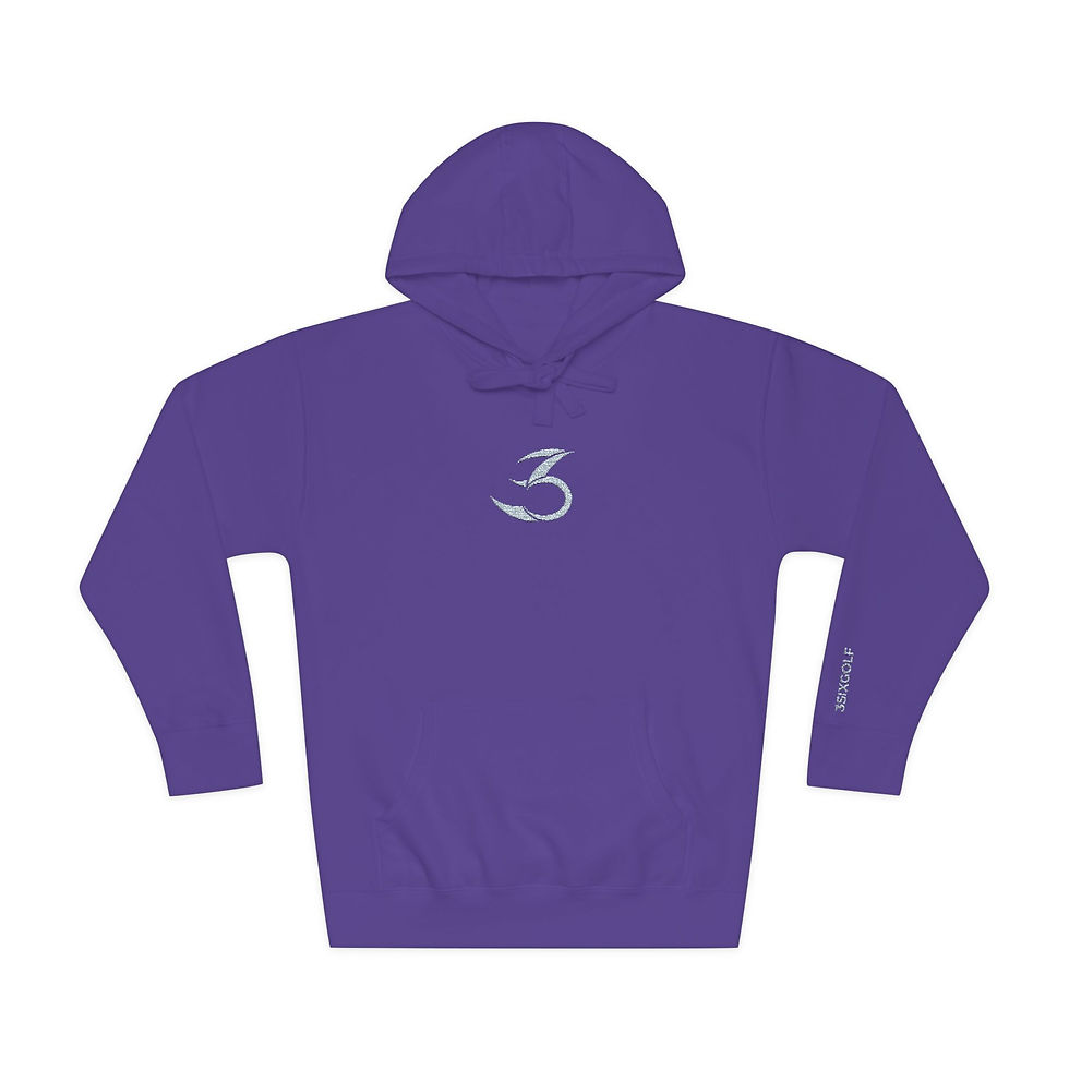 Thumbnail: 3Six Premium Unisex Fleece Hoodie 'Embroidery'