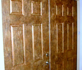 Metallic faux finish painting 