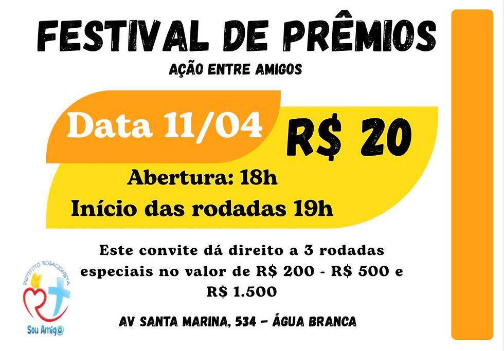 Festival de prêmios! - Instituto Rogacionista Santo Aníbal