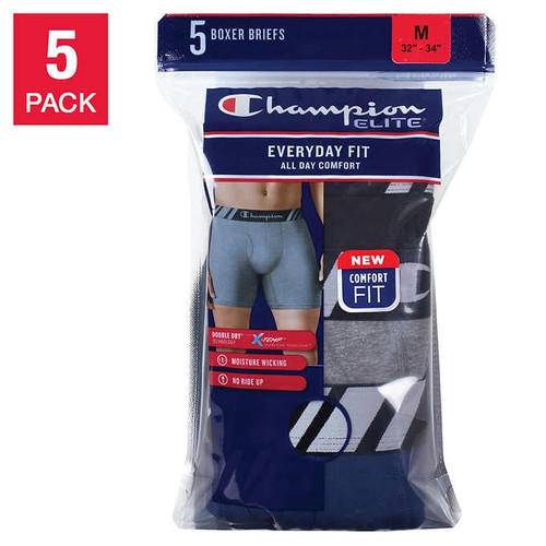 Champion Men's Boxer Brief, 5pack