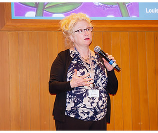 Dr. Lesley Saketkoo at a conference