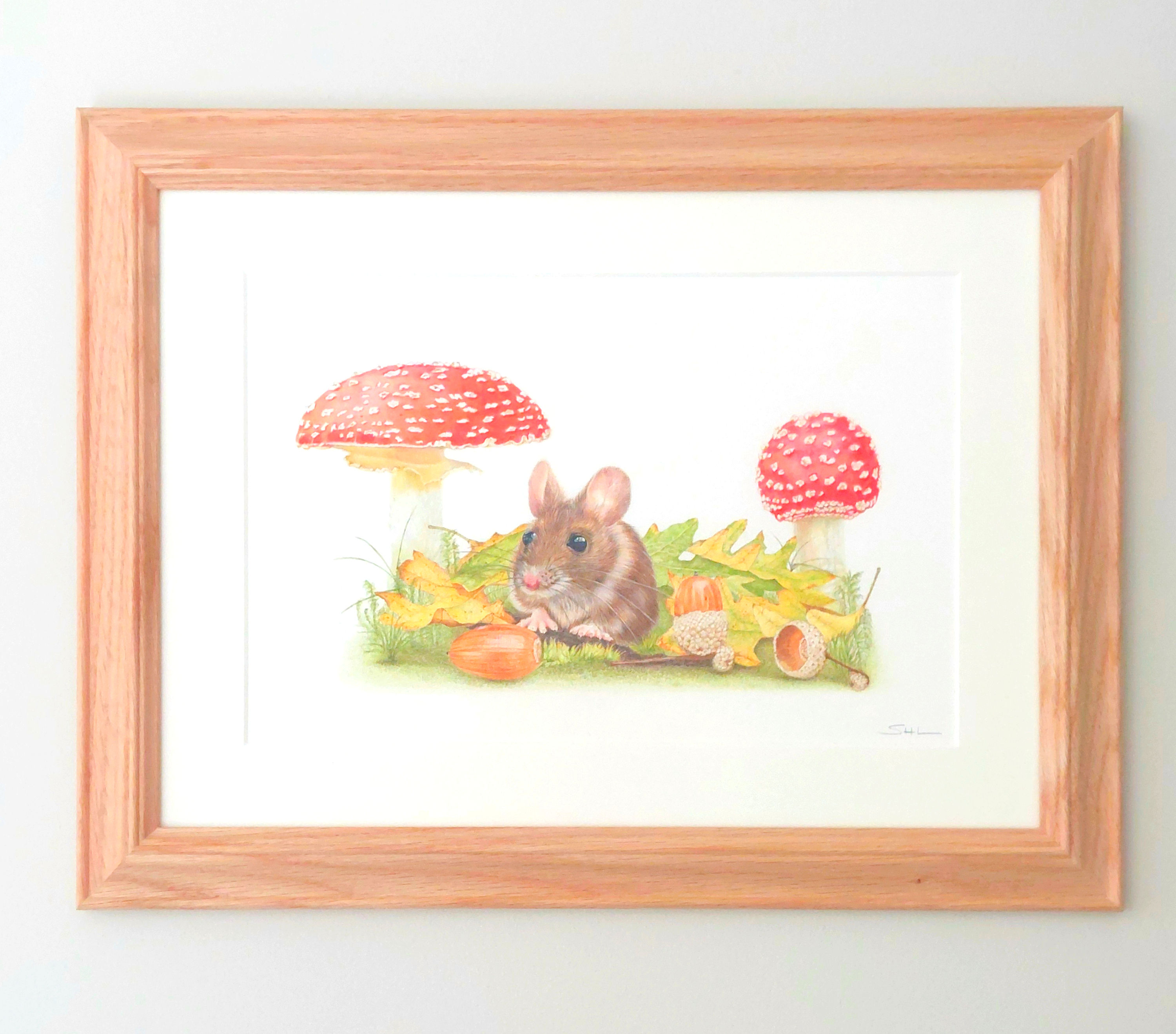 'AUTUMN FORAGER' Original - Framed