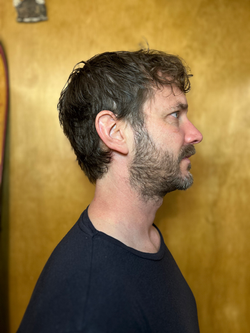 Classic men's styling by Ivano at The Land of Barbers Brooklyn NY"