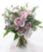 lavender bridal bouquet with herbs