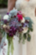 purple and pink bridal bouquet