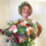 bride in succulant wedding