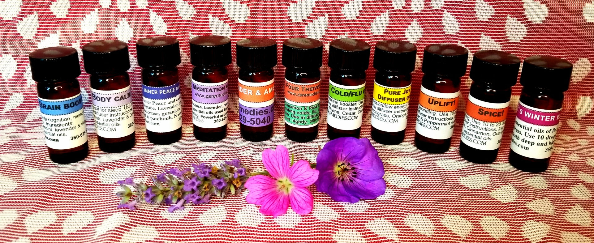 Z's 100% pure, organic, diffuser blends. No carrier oils used. 1/4 oz Each